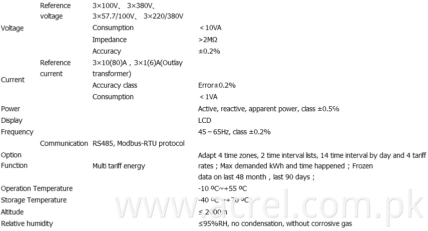 3 Phase Rs485 Din Energy Meter